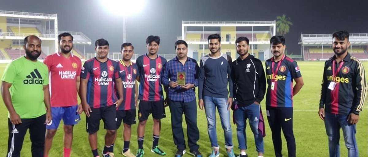Karnataka United Award Ceremony Karnataka United team receiving gaming award