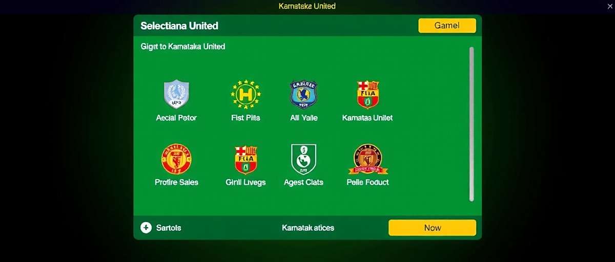 Karnataka United Game Modes Karnataka United game modes selection screen